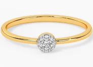 Wheel Grids Diamond Ring
