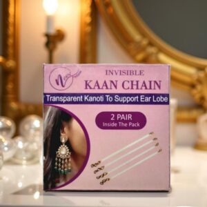 Neev Fashion Stretchable Invisible Kaan Chain for Heavy Earrings – 2 Pair